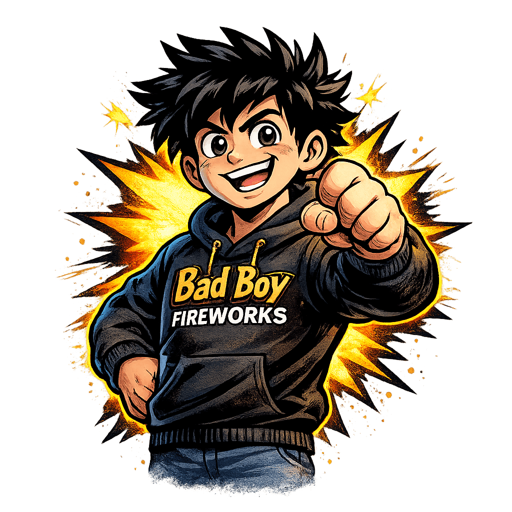 Diamond Fireworks Bad Boy mascot
