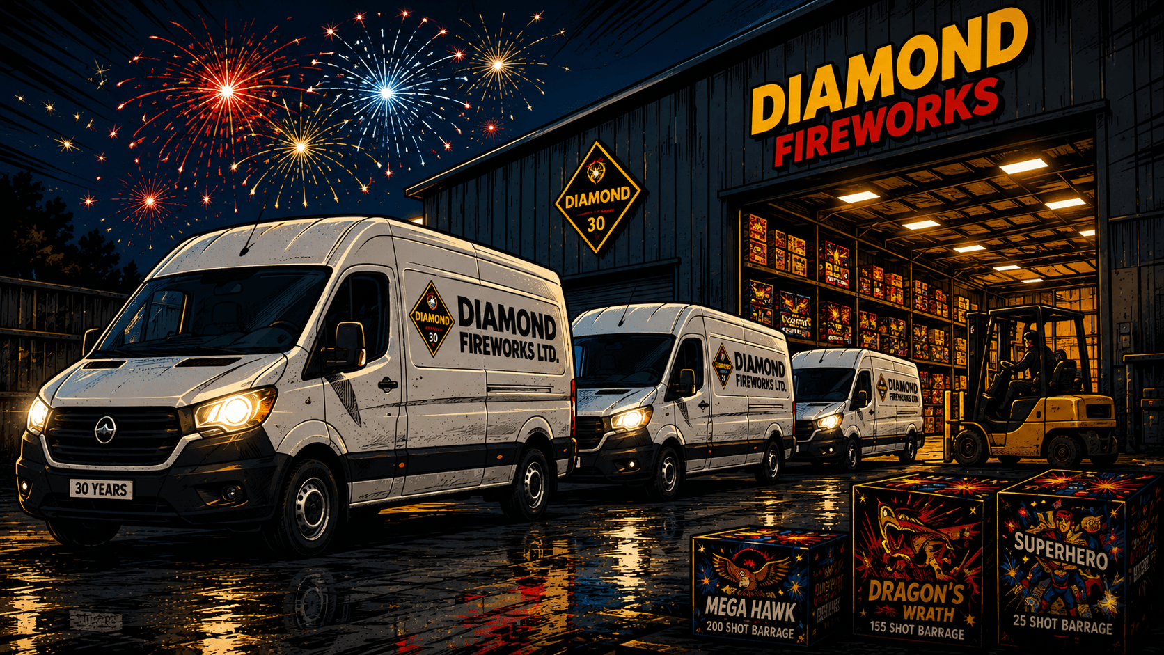 Diamond Fireworks delivery fleet